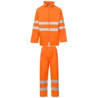 Payper Combinaison de pluie enduite dePolyuréthane"HI-VI RAINSET" - Fluoorange XXL