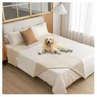 Nikcorp Couverture pour chien, tapis de protection, imperméable, lavable, couleur beige, dimensions 100x120 cm