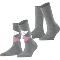 Burlington Chaussettes gris / rose / blanc