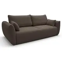 Selsey Zordo – Canapé-lit 3 places en chenille avec coffre de rangement, marron