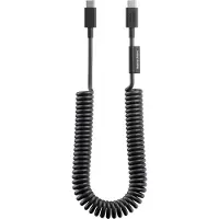 Native Union Câble USB-C vers USB-C 60W Spiralé 2.4m Série POP Charge Rapide Noir