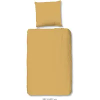 Muller Textil Housse de couette Uni 135x200 cm Ocre