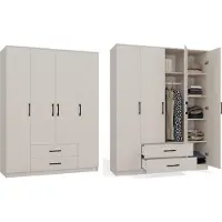 Top E Shop Armoire à tiroirs 160 cm RAGNAR - cachemire