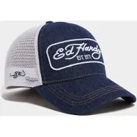 Ed Hardy Casquette indigo / blanc