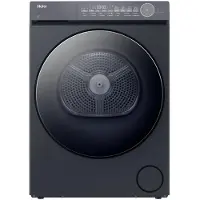 Haier HD90-C367GU1, Lampadaire, Remplissage avant, Pompe à chaleur, Anthracite, Orientable, Porte vitrée