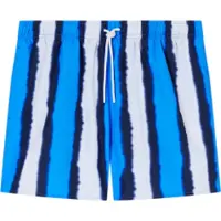 Emporio Armani pour homme. EM000583_AF20446 Maillot de bain imprimé à rayures ombrées bleu (M), Beachwear, Polyester