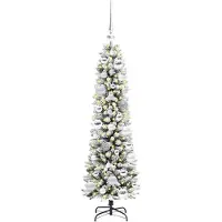 vidaXL Sapin de Noël artificiel avec 150 LED Vert et blanc 120 cm