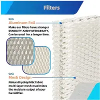 Torribaly WF813 Filtre à MèChe de Rechange pour Humidificateur EQWF813 Compatible avec Rcm832, Rcm-83 PCWF813 PCcm 840, Lot de 4