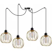 Light hom Plafonnier Lustre Golden Spider Loft