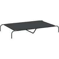 Syfax Lit surélevé pour chien noir 150x90x20 cm tissu oxford et acier