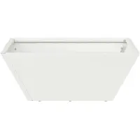vidaXL Cache-pot de jardin Blanc 40 x 40 x 15 cm Acier laminé à froid