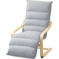 Fortuna Lai Fauteuil lounge Fauteuil avec repose-pieds réglable, aspect velours pour salon Fauteuil pivotant avec accoudoirs, fauteuil relax, fauteuil de lecture Gris clair