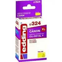 Edding Encre 324, remplace Canon CLI-551XL, 13 ml, jaune