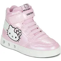 Geox Baskets montantes enfant J SKYLIN GIRL HELLO KITTY filles - Rose - 28