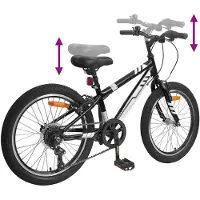 vidaXL VTT 20 pouces 6-vitesse pour 5-8 ans noir