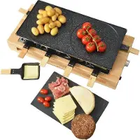 Kitchen Chef Appareil à raclette 8 personnes 1500w - - KCWOOD8MAXI -