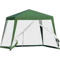 Fortuna Lai Pavillon de jardin Chapiteau 3x3 m résistant aux intempéries avec moustiquaire, métal et polyester, idéal pour les fêtes en plein air, vert