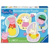 Ravensburger Peppa Pig Four Large Shaped, 10 pièces, Cartoons, 3 ans