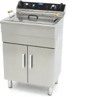 Maxima - Friteuse Gastro - 30 l - 1 panier - avec robinet de vidange et support