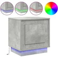 vidaXL Cabinet de chevet avec 2 pcs Gris béton 44 x 34,5 x 45 cm