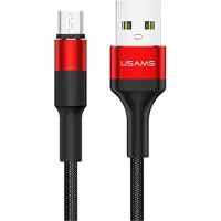 Usams Knitted Cable U5 2A Micro Usb Red/Red 1.2 M Sj224Usb02 (Us-Sj224)