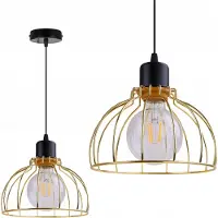 Light hom Pendelaire De Plafond En Fil D'or Loft