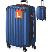 Monzana Valise rigide L bleu 40x25x60cm avec serrure
