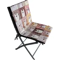 Bertoni Coussin imperméable pour chaise de jardin TIP avec dossier 80x40x2,5 cm Pexeso Beige