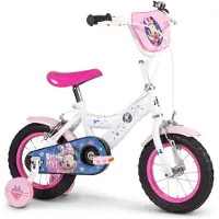 Disney Vélo Disney Minnie à roulements à billes pour enfants, 12 pouces – Vélo avec roues stabilisatrices