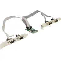 DeLOCK Adaptateur série PCIe - - MiniPCIe I-O - 4 x RS-232 - Câbles inclus - Systèmes compatibles