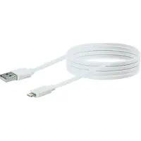 Schwaiger Câble USB 2.0 Apple Lightning 2,0m câble plat blanc