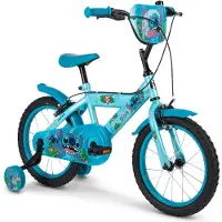 Stitch Vélo à roulements à billes Disney Stitch pour enfants, 14 pouces – Vélo avec roues d'appui