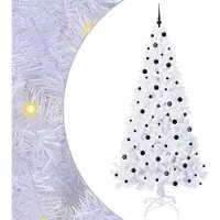 DKD Home Decor Sapin de Noël artificiel avec 300 LED Blanc 240 cm PVC et Acier
