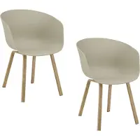 Dynamic24 Chaise de salle à manger, lot de 2, grise Chaise rembourrée Set de chaises Chaise de cuisine