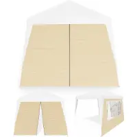 Casaria 2x Parois latérales pour Tonnelle / Pavillon Capri - Beige-Crême