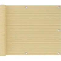 The Living Store Living Store : écran de balcon, couleur beige, 75 x 300 cm, en HDPE
