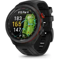 Garmin - 010-02746-12 - Approach S70 - 47 mm - Lunette en céramique noire/rouge avec bracelet en silicone noir