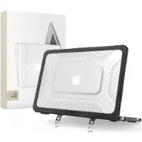 Tech-Protect Etui KEVLAR PRO MACBOOK NEO 13 2026 MATTE BLACK/CLEAR (13", Apple), Sac pour notebook, Noir, Transparent
