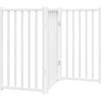 vidaXL Barrière pour chien pliable 3 panneaux 150 cm bois sapin massif