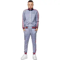 Lonsdale Survêtement bleu marine / bleu-gris / rouge vif / blanc