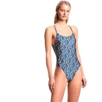 Emporio Armani pour femme. EW000797_AF20242 Maillot de bain Logomania marine (S), Beachwear, Polyamide