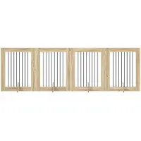 Syfax Porte de chien pliable avec supports 4 pcs Chêne Sonoma 321 cm