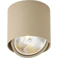 QAZQA Spot de plafond moderne orientable Taupe GU10 AR111 - Impact