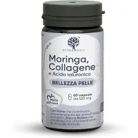 RedMoringa Acide Hyaluronique Complexe Collagène Marin + Gélules de Moringa - 100% norme journalière de cuivre, zinc, biotine, vitamines A, B2, B3, C - 60 jours de réserve