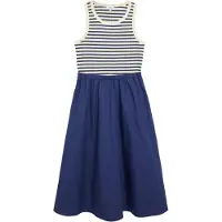 s.Oliver Robe bleu foncé / blanc cassé