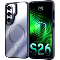 3mk Protection ochranný kryt Satin Armor MagCase pro Samsung Galaxy S26 (Samsung Galaxy S26), Coque pour téléphone portable, Noir, Transparent