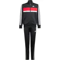Adidas Seasonal Essentials Tiberio 3 Stripes Tricot Tracksuit Noir 9-10 Years Enfants