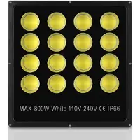 LedClick Lampe halogène LED haute performance de 800 W, conçue pour une utilisation extérieure, idéale pour éclairer les surfaces carrées, les poteaux, les murs et les entrepôts.