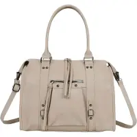 Gallantry Paris Sac cabas "Gallantry" de la marque Damen, style vintage bowling, avec bandoulière, couleur taupe