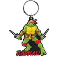 Monogram Int. Garçons, Porte-clés, Teenage Mutant Ninja Turtles Soft Touch PVC Taschenanhänger Raphael, Multicolore